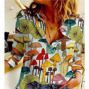 Boutique mushroom button up